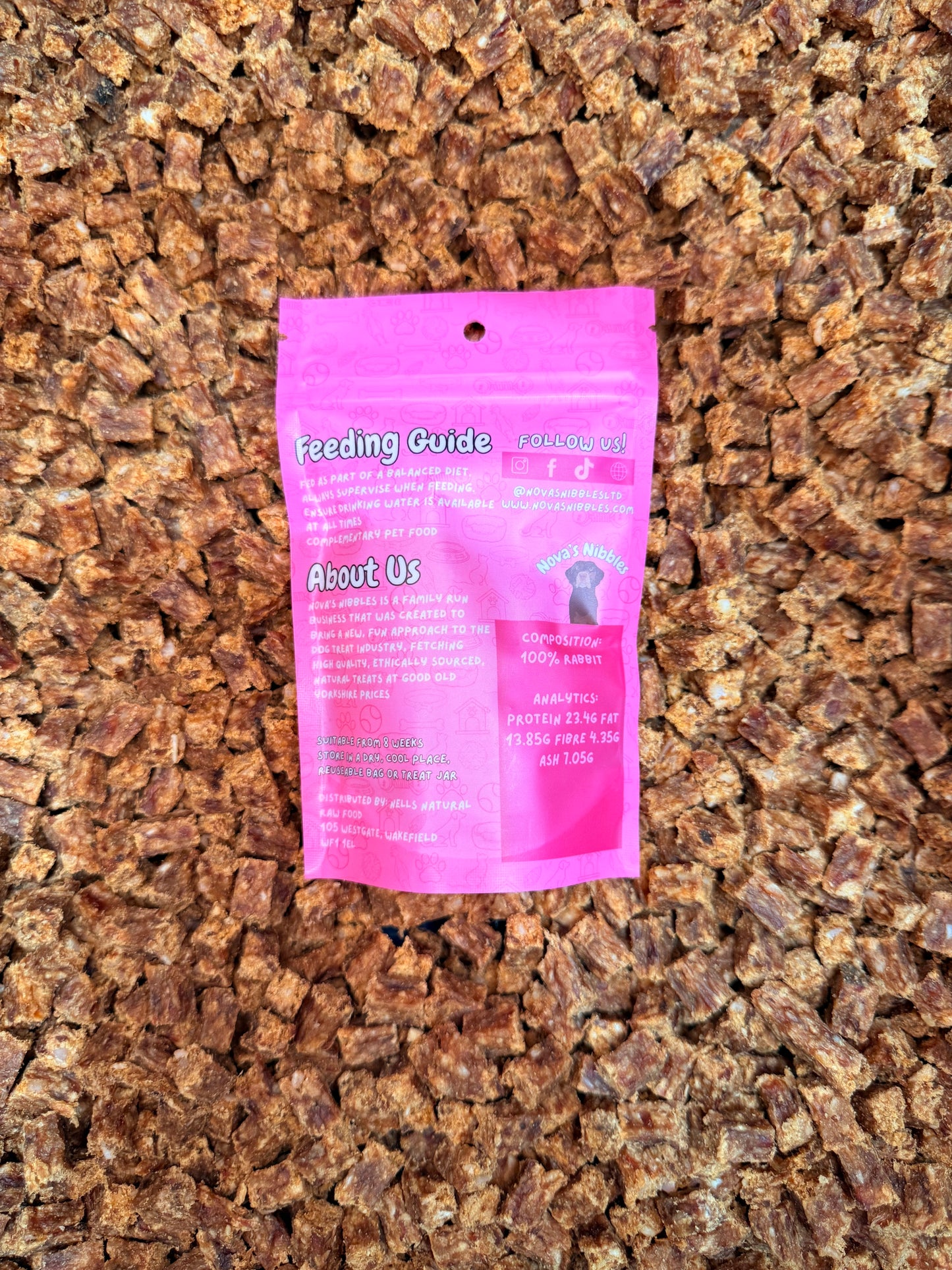 Nova's Nibbles Rabbit Training Treats Back