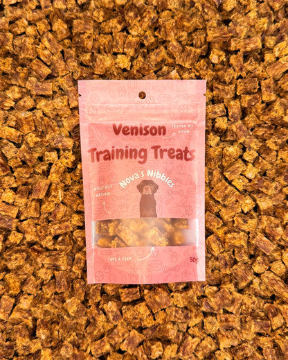 Nova's Nibbles Venison Training Treats Front
