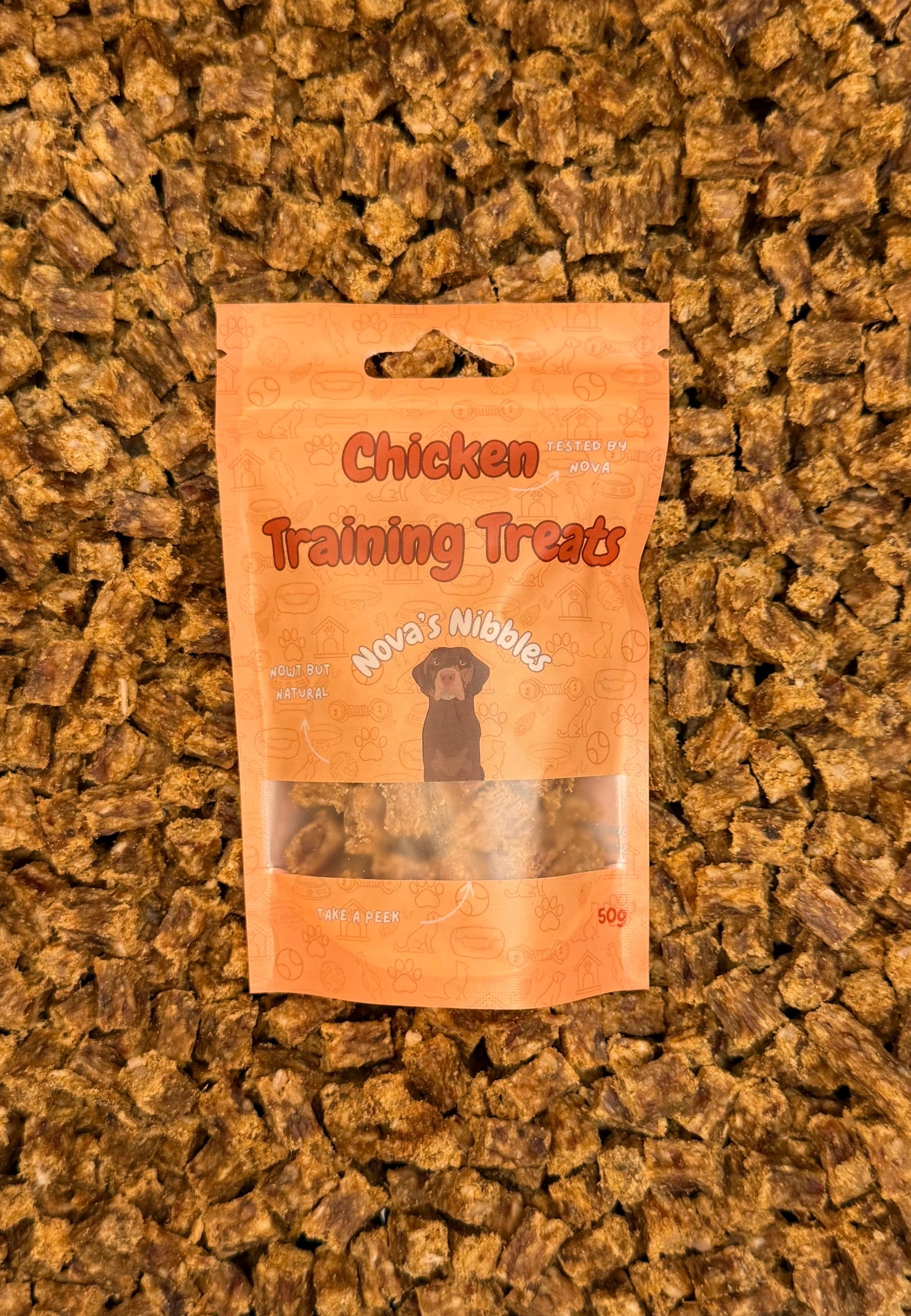 Nova's Nibbles Chicken Training Treat Front