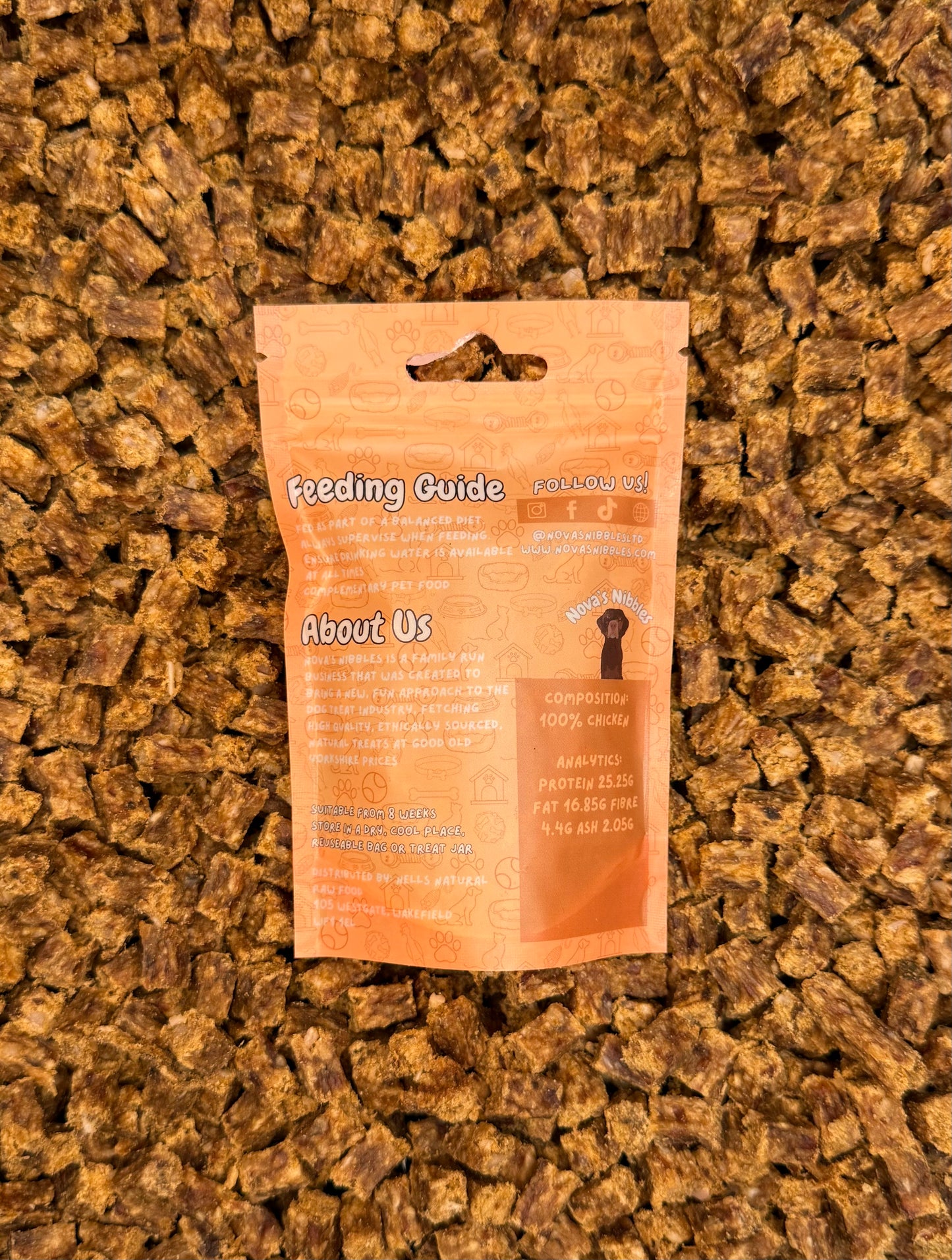 Nova's Nibbles Chicken Training Teats Back