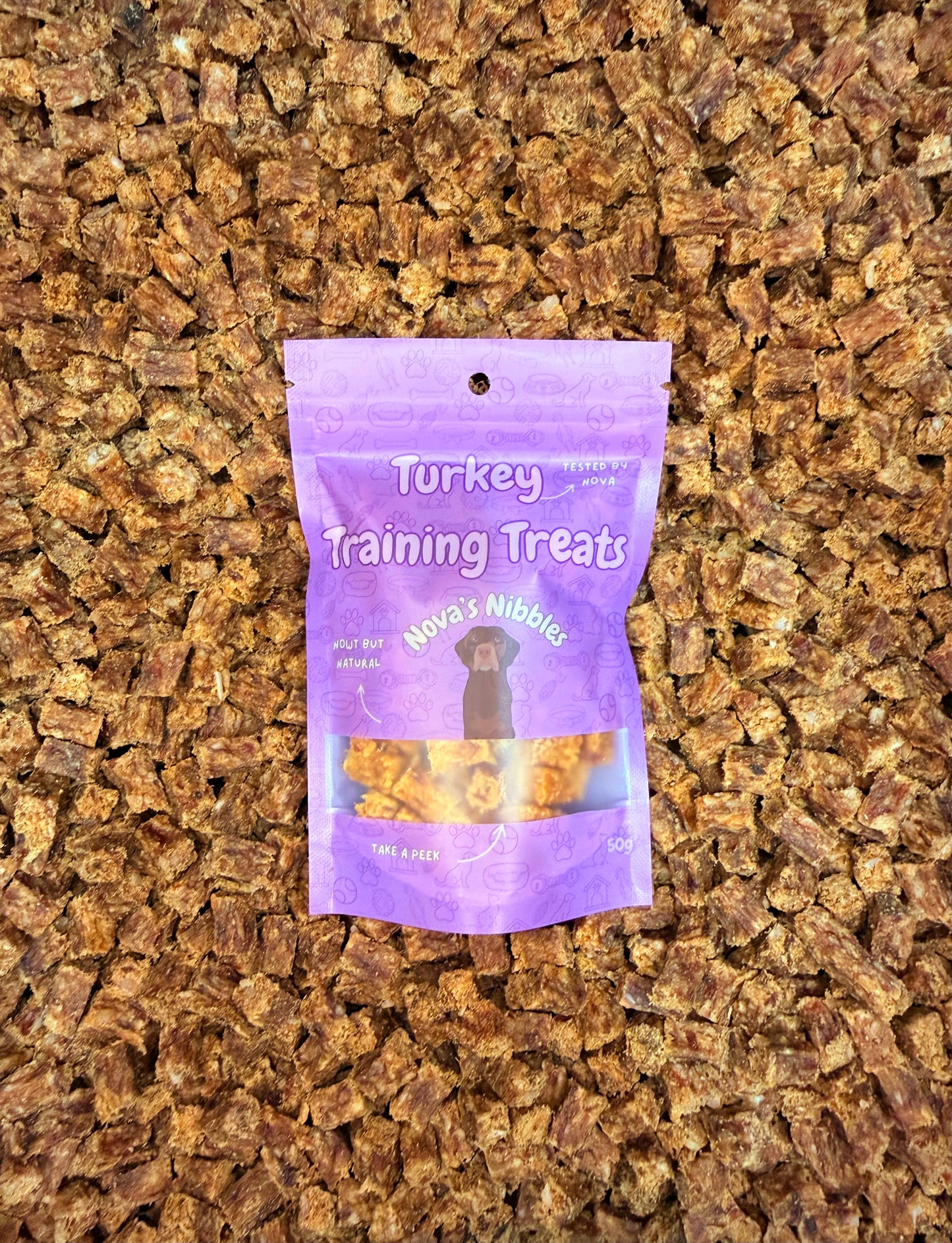Nova's Nibbles Turkey Training Treats Front