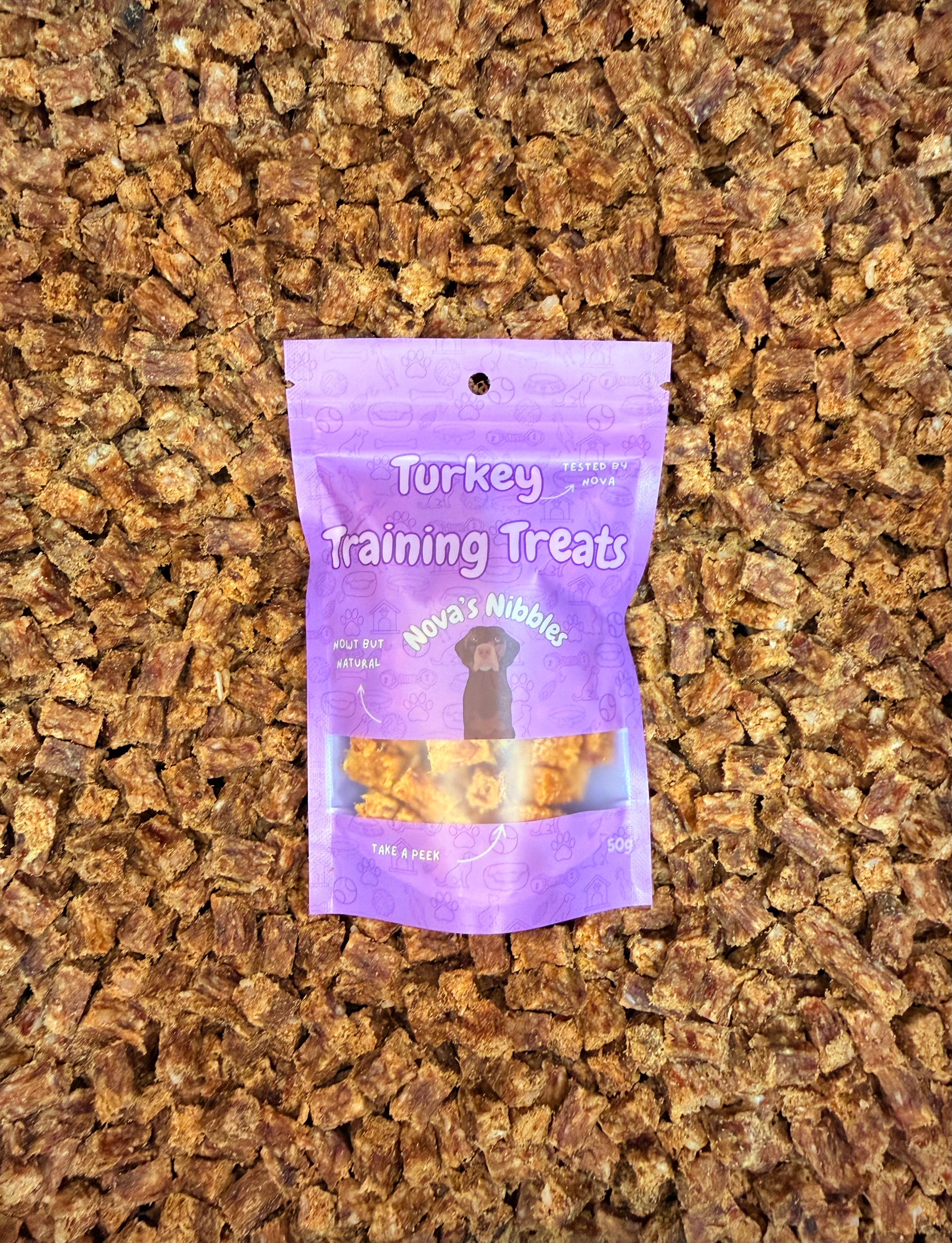 Nova's Nibbles Turkey Training Treats Front
