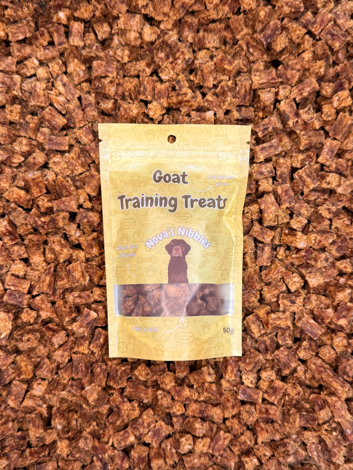Nova's Nibbles Goat Training Treats Front