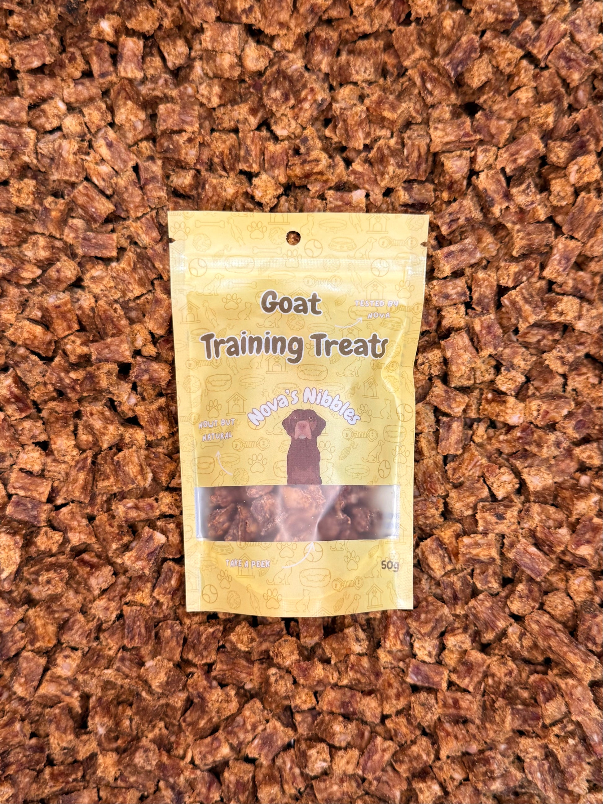 Nova's Nibbles Goat Training Treats Front