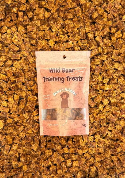 Nova's Nibbles Wild Boar Training Treats Front
